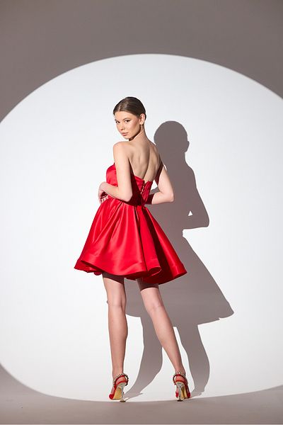 Tangül&Ali'S Moda Evi Red Strapless Dress
