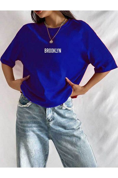 Medinenur Μπλουζάκι με στάμπα Brooklyn Unisex Crew Neck