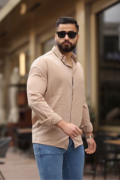 RHONES ΑΝΔΡΙΚΟ ΜΑΚΡΥΜΑΝΙΚΟ ΠΟΥΚΑΜΙΣΟ OVERSIZE