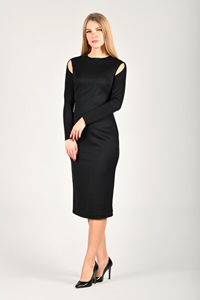 la luce QE184 ELBİSE - Siyah