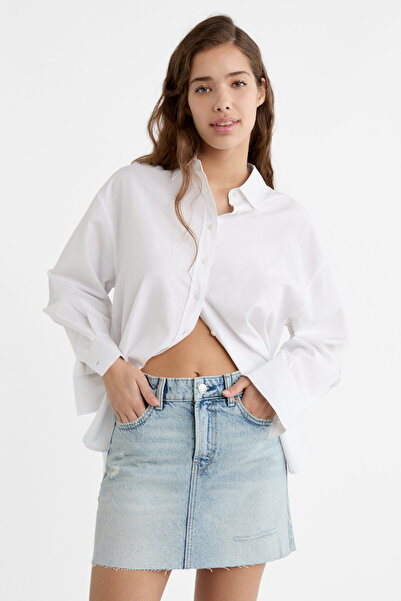 Stradivarius Kısa denim etek