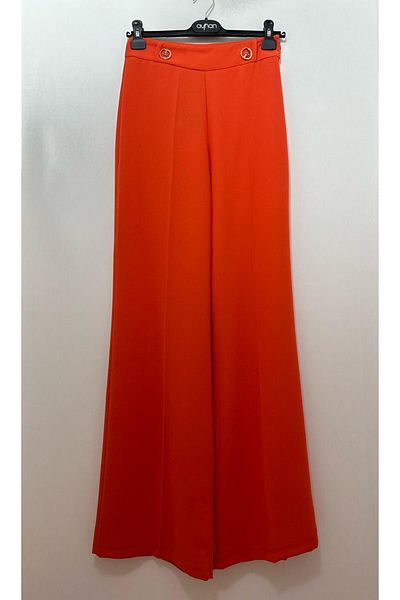 AYHAN 7512 Wide Leg Crepe Trousers