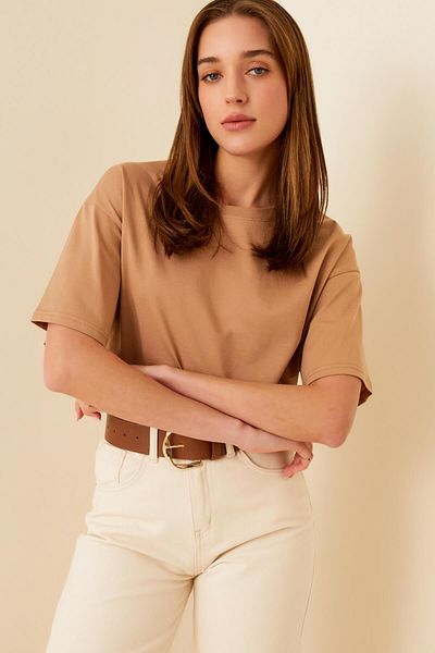 Swist Mink Clfrnia Back Printed Oversize Women's Tshirt