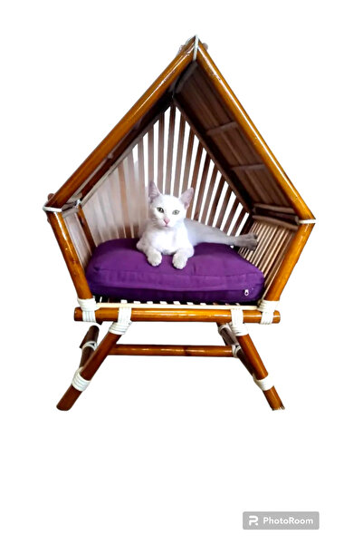 Kedi evi bambu