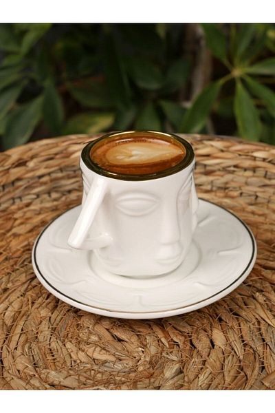 Perodia Porcelain Lamadore 6-Person Coffee Cup Set