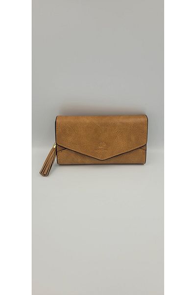 DAVİD POLO CÜZDAN Quality Soft Leather Imported New Season Wallet with Card Compartments and Zippered Tassels