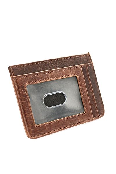 willpolo Crazy Horse Genuine Leather Thin Card Holder