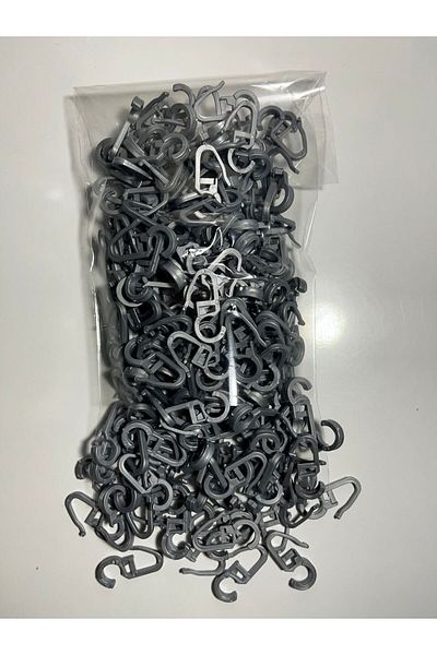 Üçbey Rustic Ring Clip Curtain Clip (40 Pieces) Anthracite Clip