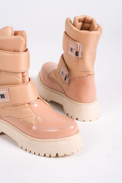BZ Moda LUMI Velcro Αδιάβροχο και Ψυχρό Αλεξίπτωτο Υφασμάτινο Λουστρίνι Γυναικείες Μπότες TT Skin