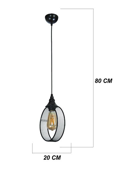 VENON Havana Single Glass Black Chandelier