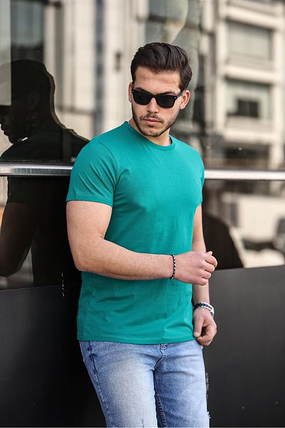COMBİNE MİCHAİL Ανδρικό μπλουζάκι 100% βαμβακερό αναπνεύσιμο με λαιμόκοψη με κανονική εφαρμογή