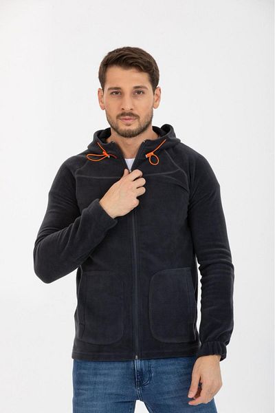 FBI Anthracite Fleece Double Pocket Zippered -95075