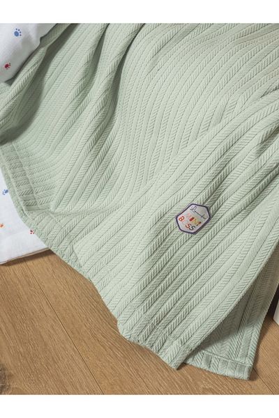 LAVENDIER FLOPPY 100% COTTON BABY KNITTED PİKE (110x150)