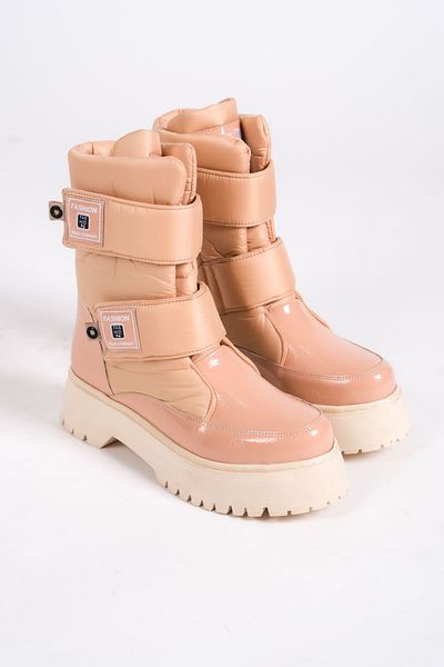 BZ Moda LUMI Velcro Αδιάβροχο και Ψυχρό Αλεξίπτωτο Υφασμάτινο Λουστρίνι Γυναικείες Μπότες TT Skin
