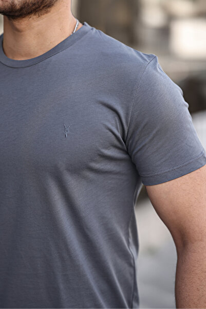 COMBİNE MİCHAİL Чоловіча дихаюча футболка з 100 бавовни для екіпажу з вирізом горловини стандартної форми, що облягає фігуру