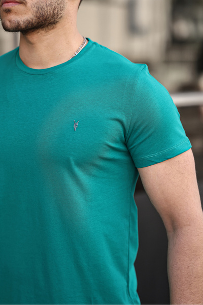 COMBİNE MİCHAİL Ανδρικό μπλουζάκι 100% βαμβακερό αναπνεύσιμο με λαιμόκοψη με κανονική εφαρμογή