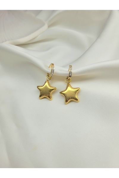 Evorya Stainless Steel Zircon Stone - Balloon Star Women's Earrings