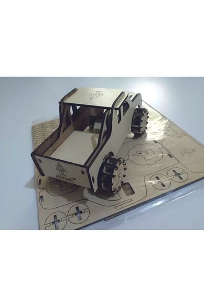 Ahtek Wooden 3D Truck Pickup Truck Puzzle