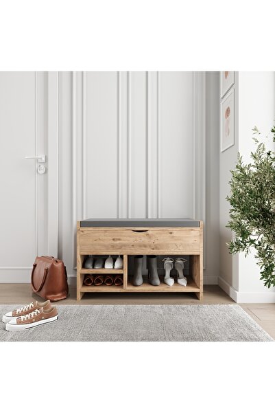 şirinev mobilya Ayakkabılık Çam Puf Sandıklı