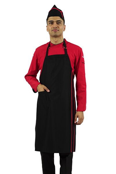 SEZA TEKSTİL Piping Hanging Apron Chef Waiter Chef Barista Cafe Apron Kitchen...