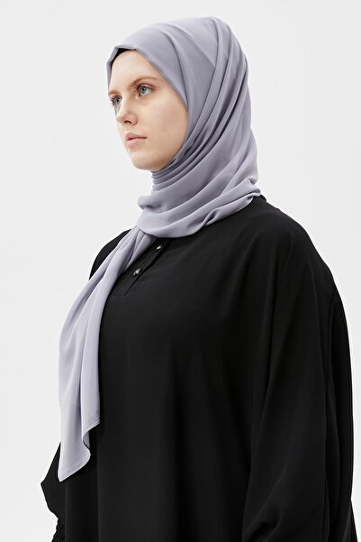Altobeh Plain Chiffon Shawl Gray