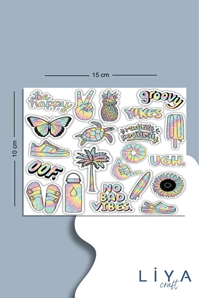 LiyaCraft Set sjajnih nalepnica pogodan za planer, agendu i bullet journal