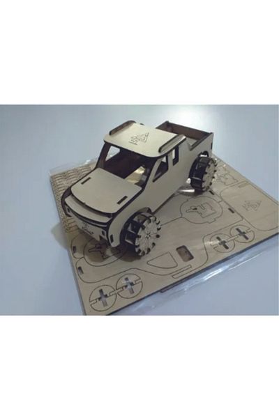 Ahtek Wooden 3D Truck Pickup Truck Puzzle