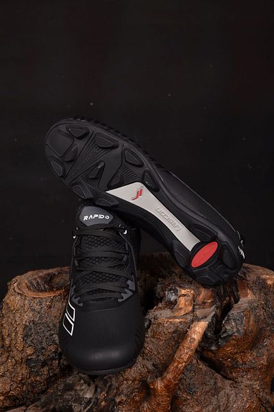 Lescon Men's Grass Field, Sand Field and Astroturf Field Cleats Black Color Non-Slip Durable Durable Guaranteed
