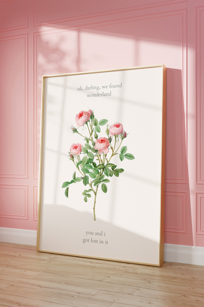 Vinca Prints Flowers Poster, Taylor Swift Lyrics Poster, Çiçek Desenli Poster...