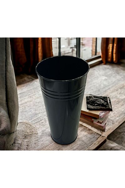 LUCKYHOMES Vasă mare de metal - cu model pentru umbrelă și flori 25x49