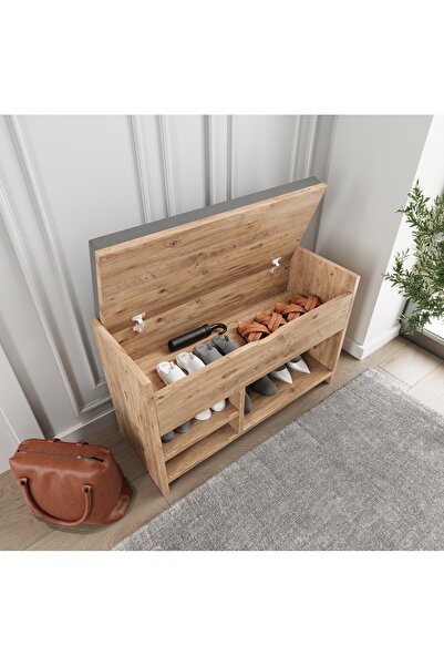 şirinev mobilya Ayakkabılık Çam Puf Sandıklı