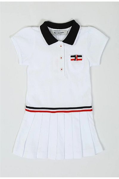 Luggi Baby POLO NECK FRONT STRAPPED PİKE DRESS
