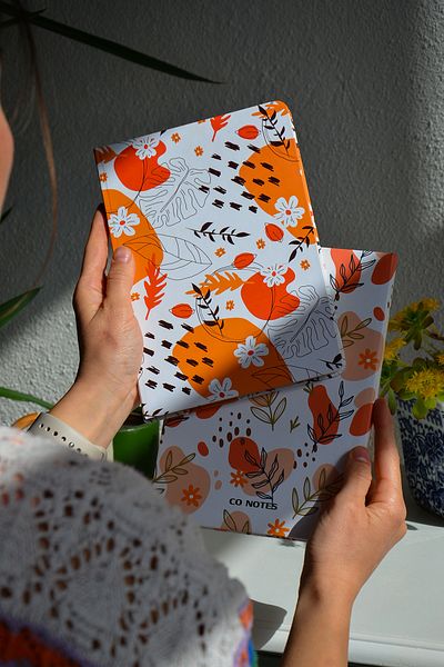 CoNotes A5 (15X21Cm) - Set of 2 Hard Cover Thread Stitching Checked Notebook