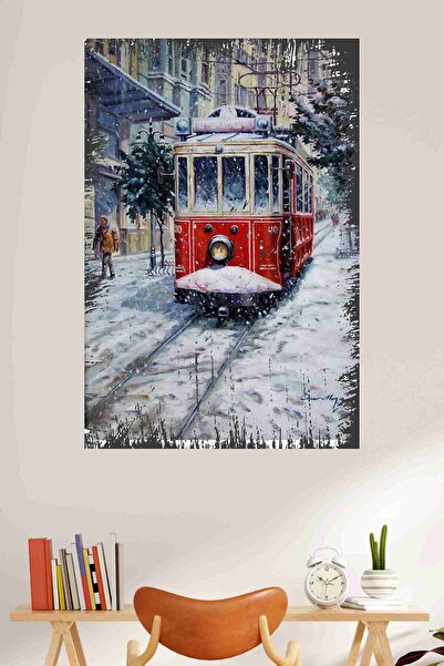 LİPYOS Ξύλινη ρετρό αφίσα με θέμα το Nostalgia Train 3 mm