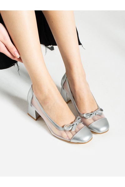 Alemdar Shoes Γυναικεία παπούτσια BAYLE Silver Mesh