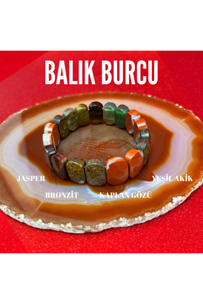 YILDIZ DOĞAL TAŞ Sertifikalı Balık Burcu Doğal Taş Roleks Bileklik
