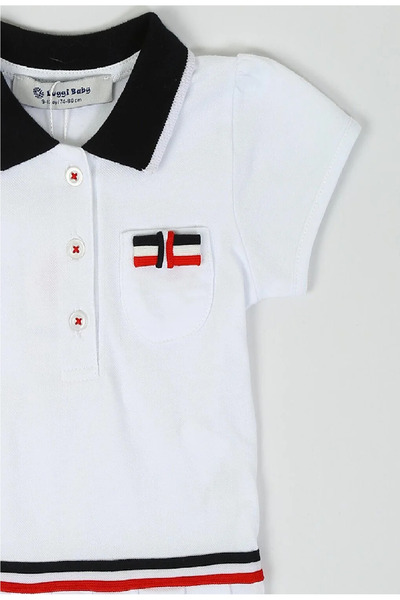 Luggi Baby POLO NECK FRONT STRAPPED PİKE DRESS