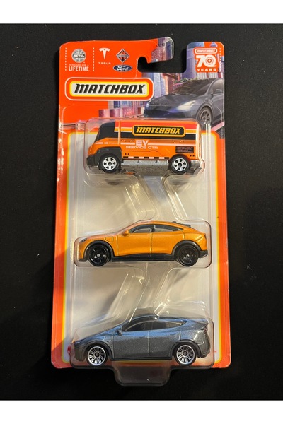 Matchbox 3 Lü Arabalar - MBX Electric Drivers - Ford - Tesla - Estar