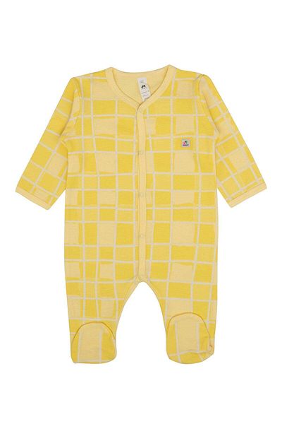Jrmori Square Printed Jumpsuit with Snap Fasteners