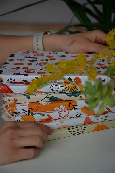 CoNotes Set of 7 A5 (15X21Cm) Hard Cover Thread Stitching Checked Notebook