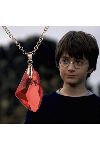 FG KONNİCHİWA Harry Potter Red Acrylic Philosopher's Stone Necklace