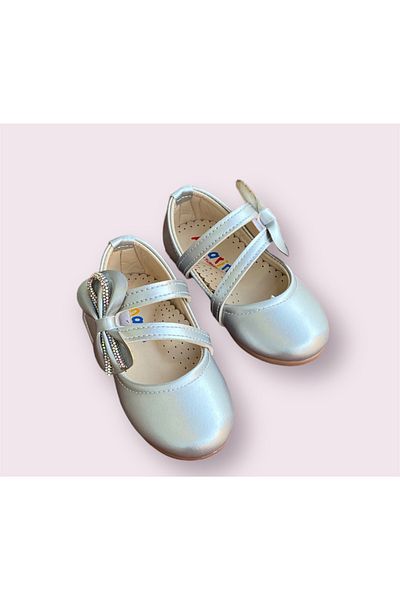 Amarin baby girl ribbon velcro banded ballet flats