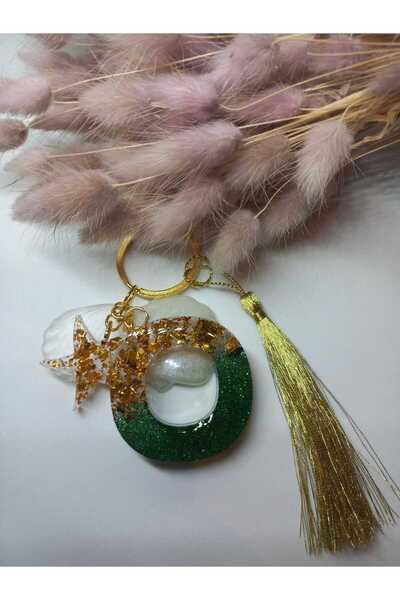 demirbasavm سلسلة مفاتيح إيبوكسي مصنوعة يدويًا