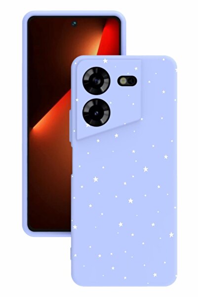 TECNO حافظة سيليكون Pova 5 مطبوعة وحماية للكاميرا بلون أرجواني