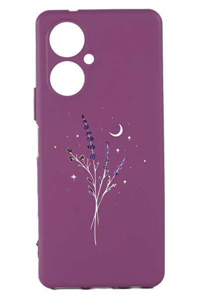 TECNO Camon 19 Printed and Camera Protected Purple Color Silicone Case
