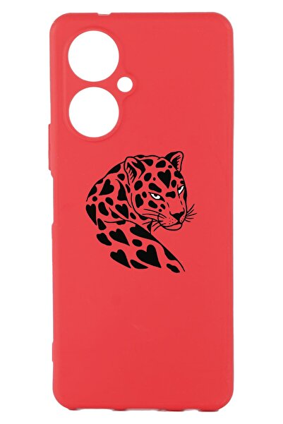 TECNO Camon 19 Red Color Silicone Case with Print and Camera Protection