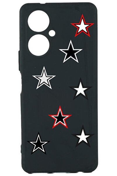 TECNO Camon 19 Baskılı Ve Kamera Korumalı Siyah Renk Silikon Kılıf