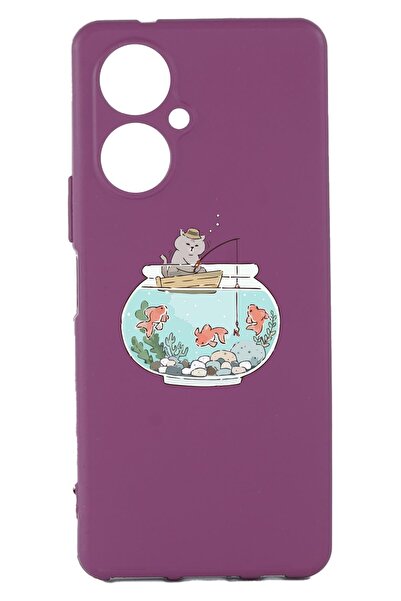 TECNO Camon 19 Printed and Camera Protected Purple Color Silicone Case