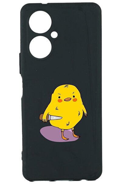 TECNO Camon 19 Baskılı Ve Kamera Korumalı Siyah Renk Silikon Kılıf