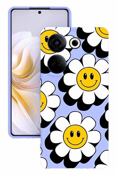 TECNO حافظة سيليكون كامون 20 مطبوعة وحماية للكاميرا بلون أرجواني